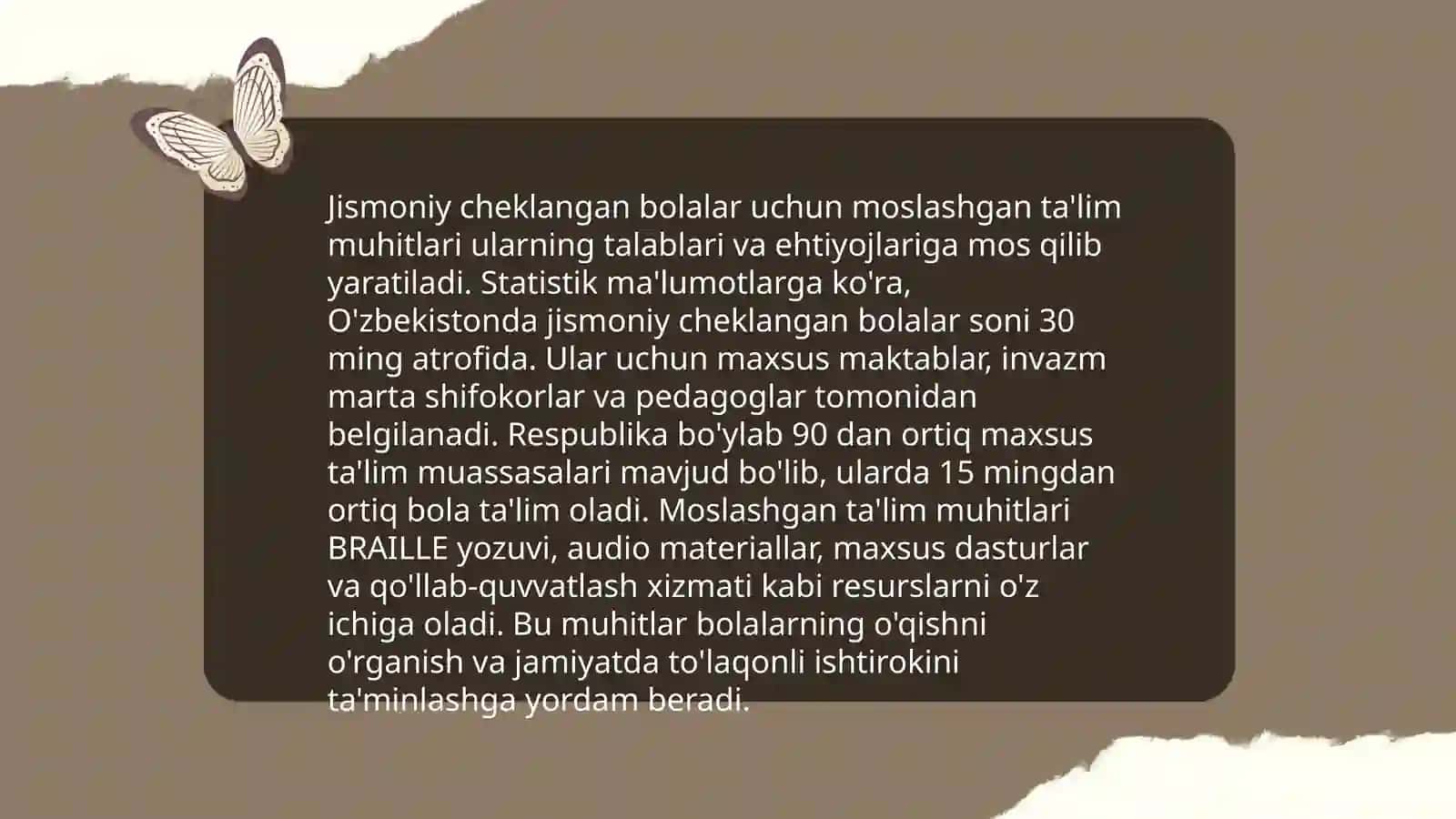 Imkoniyati cheklangan bolalar turlari va ularni inklyuziv ta'limga jalb etish 3