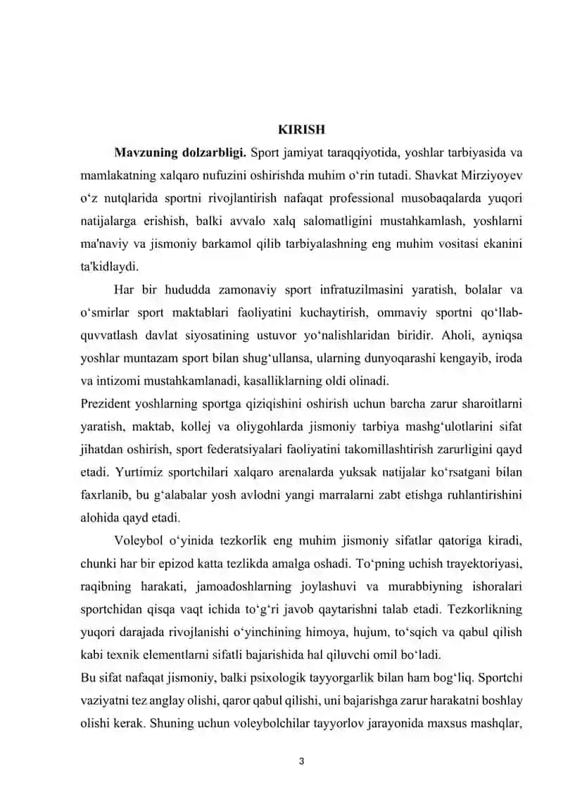 Voleybolchilarda tezkorlik sifatini tarbiyalash 3