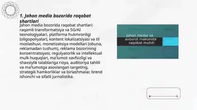 Jahon media va axborot makonida raqobat muhiti 3