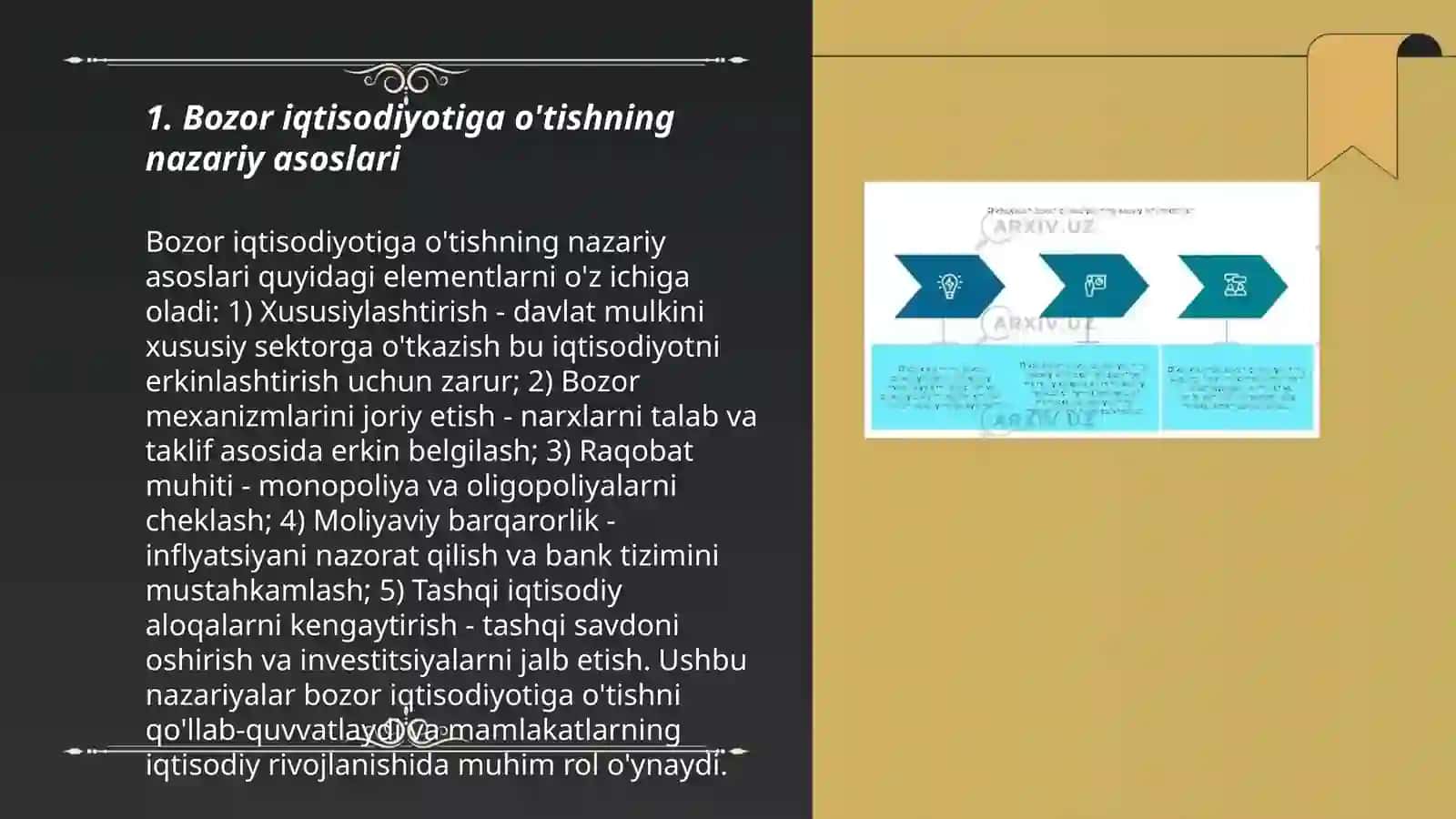 Bozor iqtisodiyotiga o'tishning milliy modelari 3