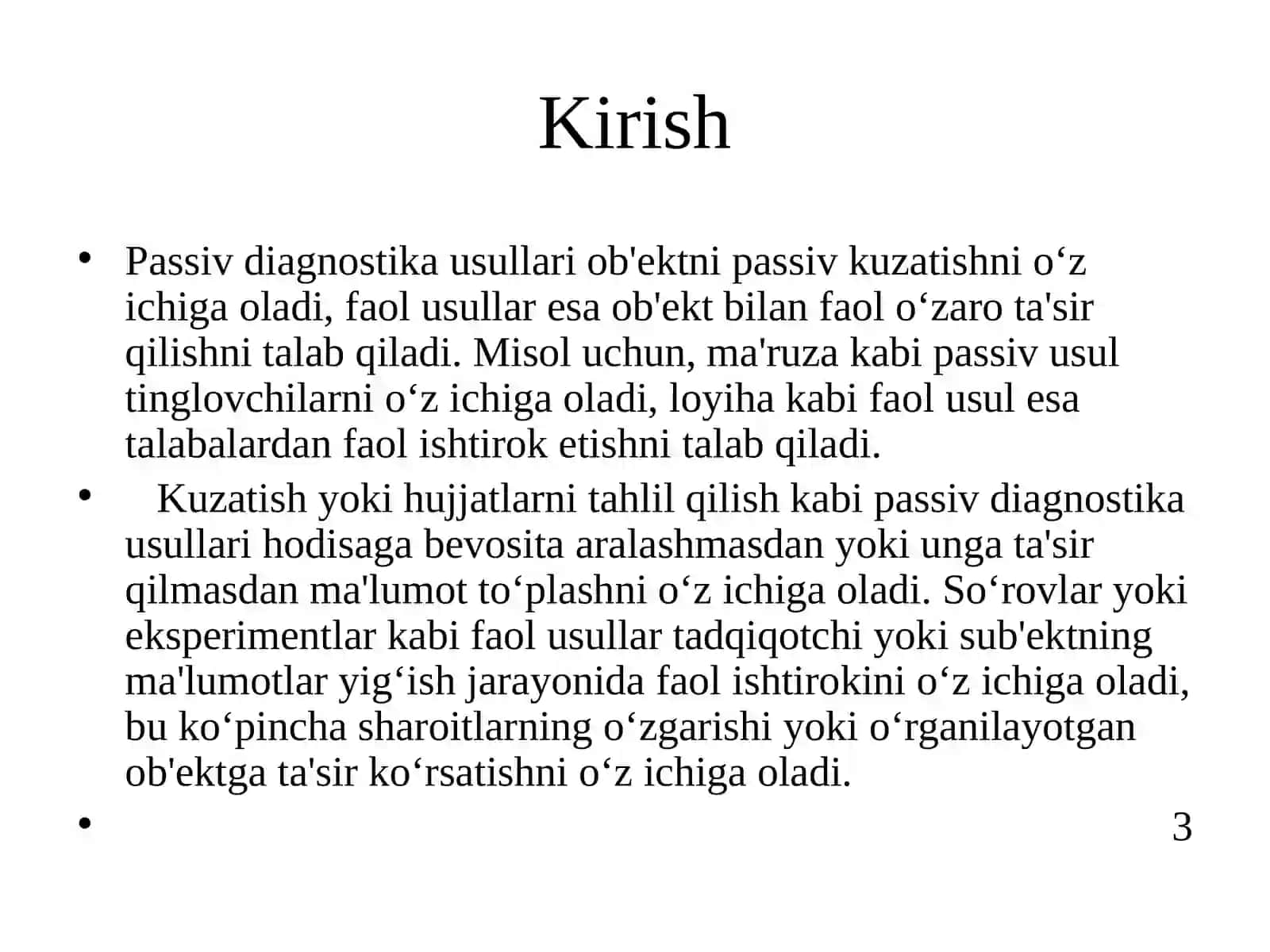 Passiv va aktiv diagnostika usullarining qiyosiy tahlili 3