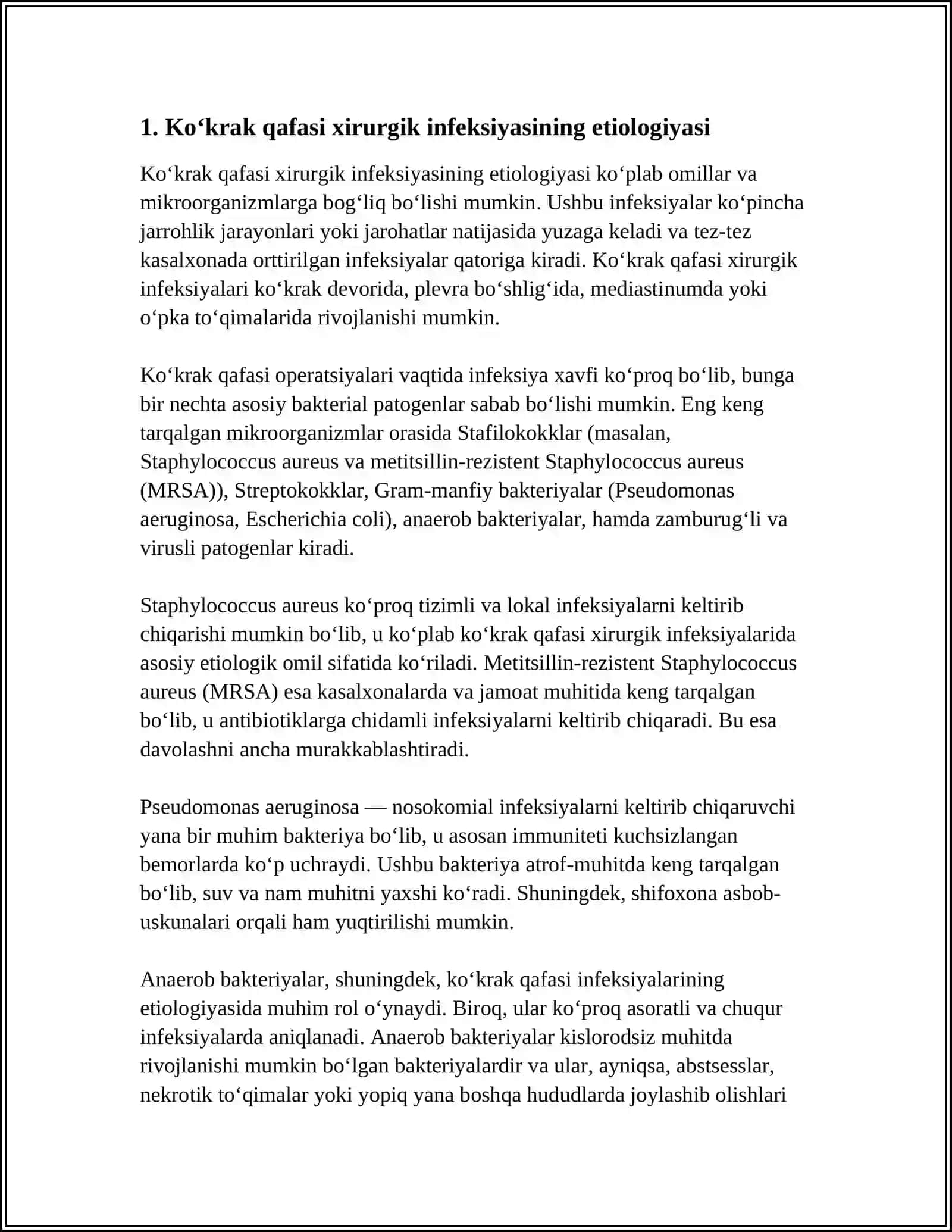 KO‘KRAK QAFASI XIRURGIK INFEKSIYASI 3