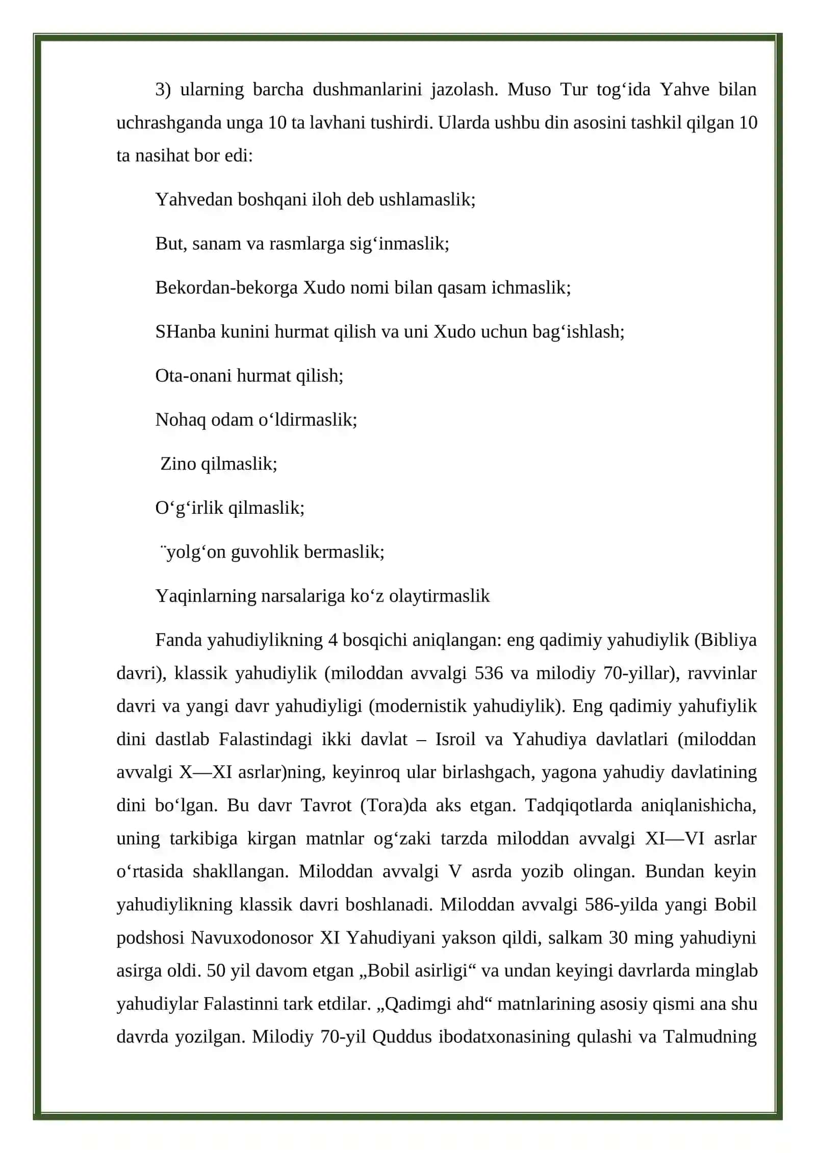 Yaxudiylikning vujudga kelishi va talimoti 3