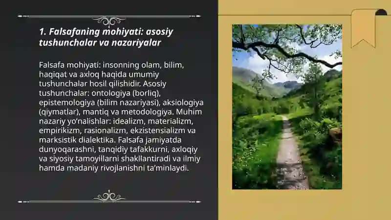Falsafaning mohiyati va jamiyat hayotidagi oʻrni 3