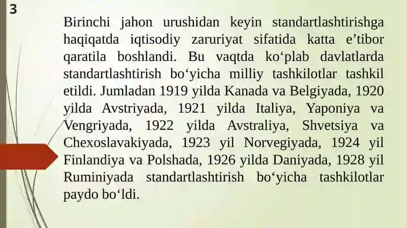 Metrologiya va standartlashtirish bo'yicha xalqaro tashkilotlar 3