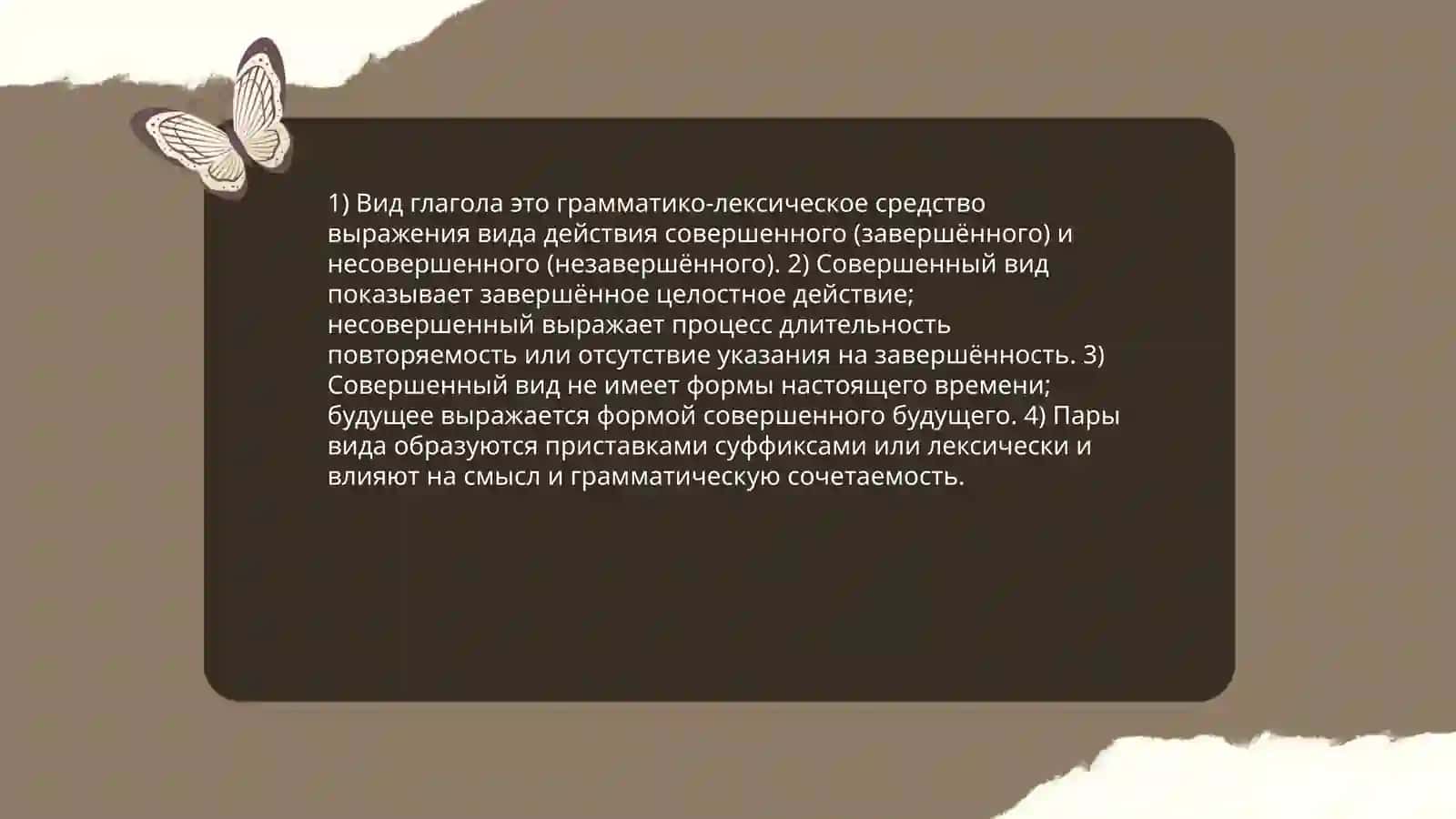 Вид глагола 3