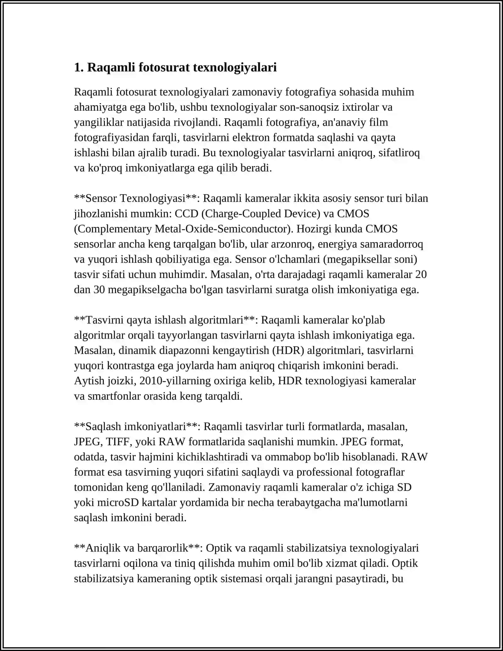 KOSMIK FOTOAPPARATLAR HAQIDA MAʼLUMOT 3