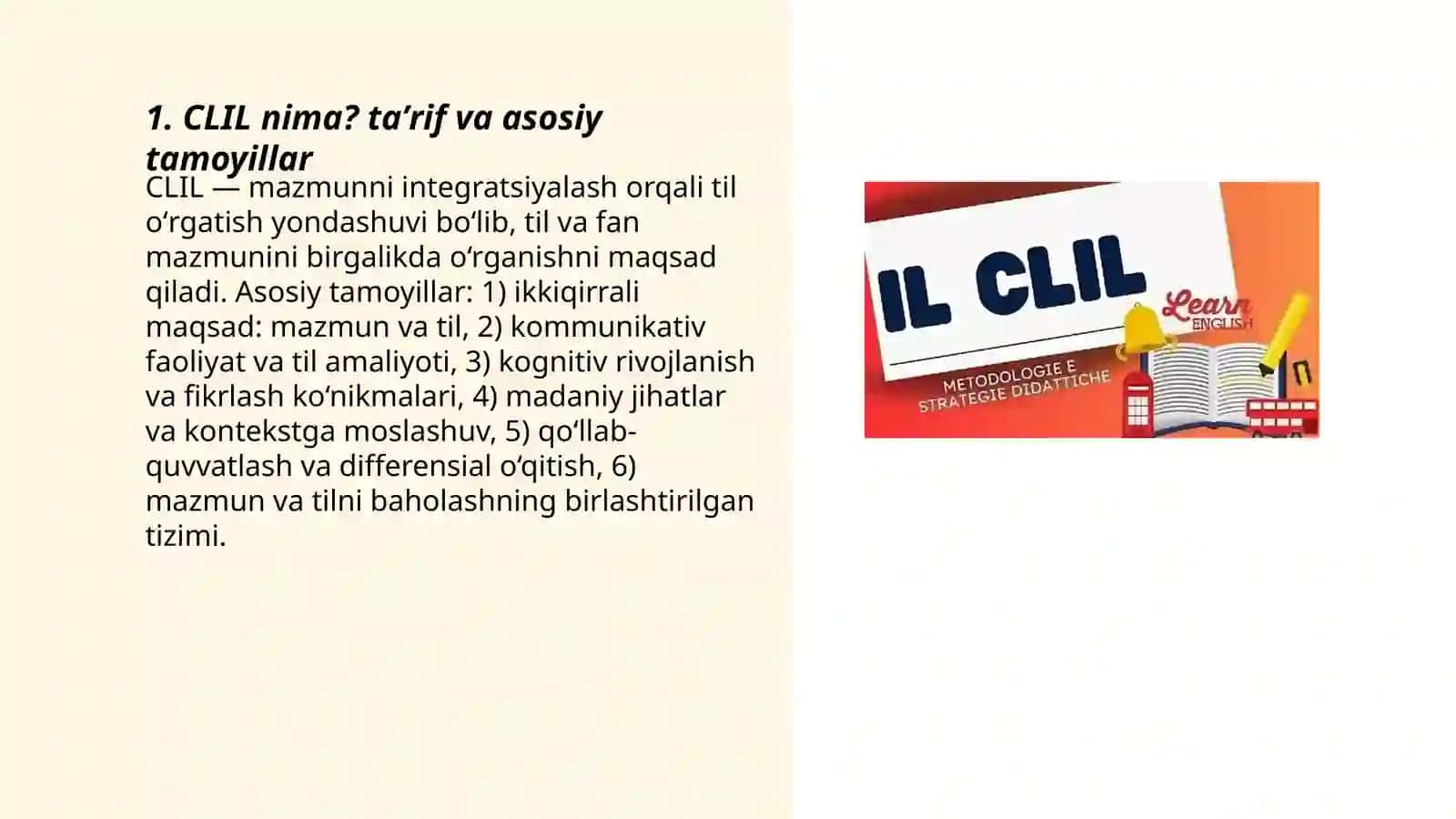 CLILning asosiy tamoyillar 3