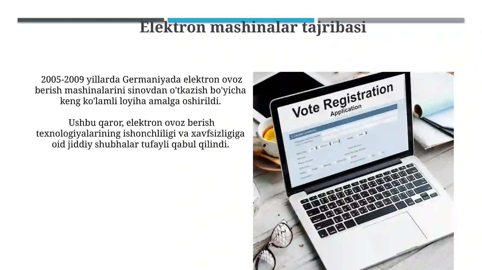 Germaniya saylov tizimi va unda saylov texnologiyalarini qoʻllash tajribasi 3