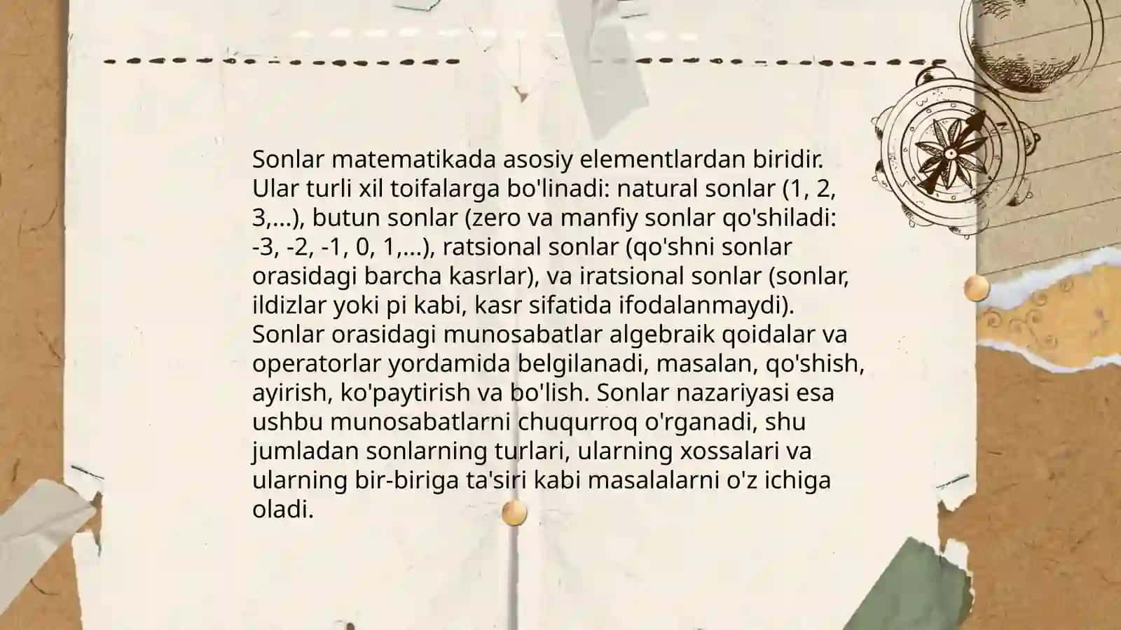 Sonlar va ular orasidagi munosabatlar 3