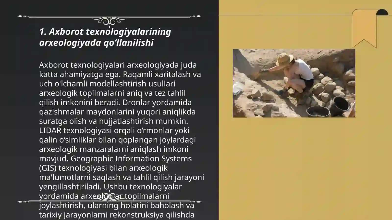 Arxeologik maʼlumotlarni qayta ishlash 3