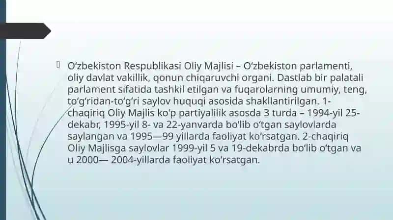 Oʻzbekiston respublikasi oliy majlisi 3