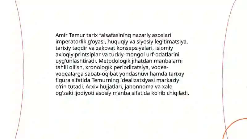 Amir Temur tarix falsafasi 3
