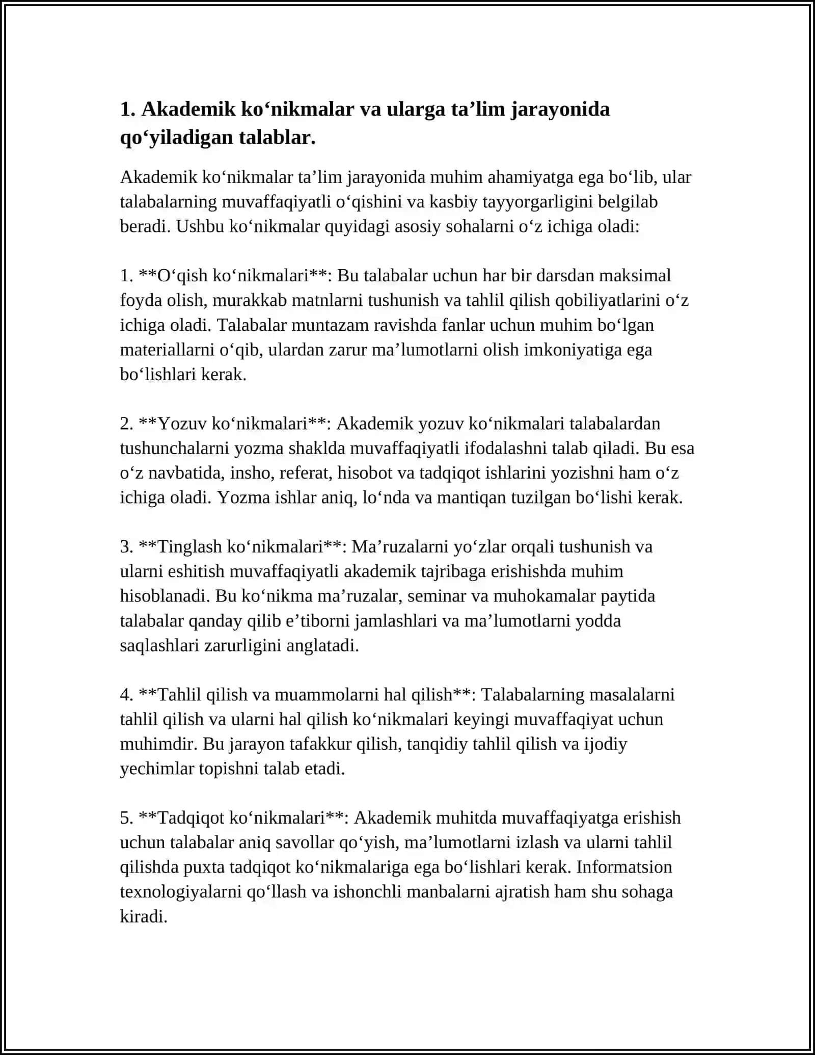AKADEMIK KONIKMALAR VA KASBIY KOMPETENTLIK FANIGA KIRISH 3