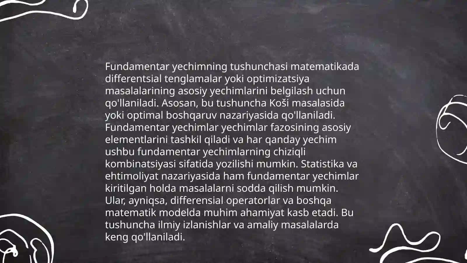 Fundamentar yechim 3