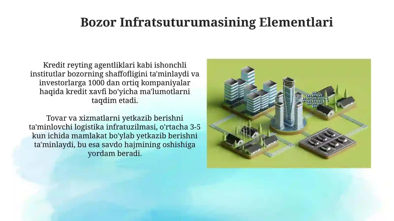 Bozor infratuzilmasining unsurlari 3