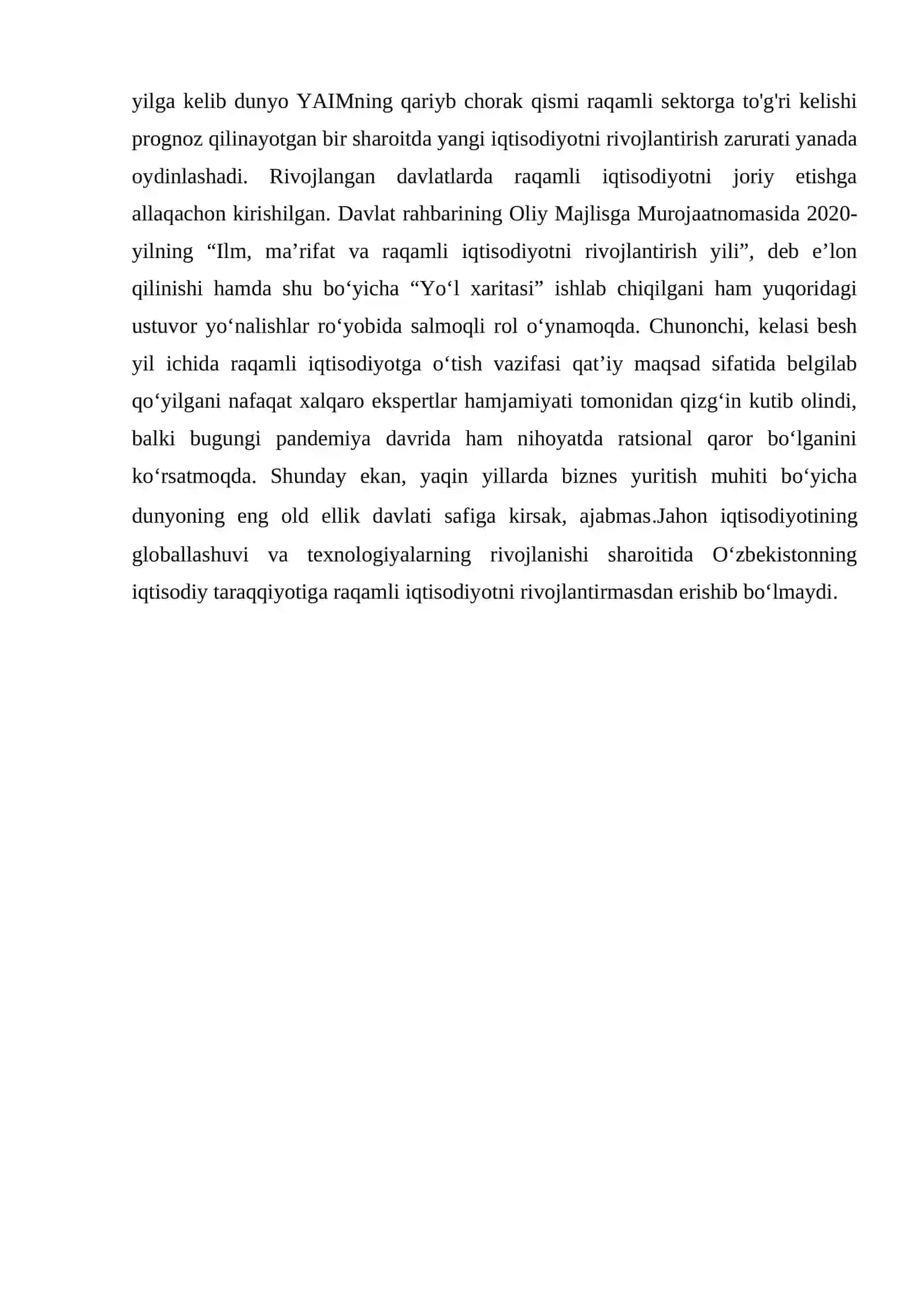 RAQAMLI IQTISODIYOTNI RAQAMLASHTIRISH SHAROITIDA BUXGALTERIYA HISOBINI TAKOMILLASHTIRISH MASALALARI 3