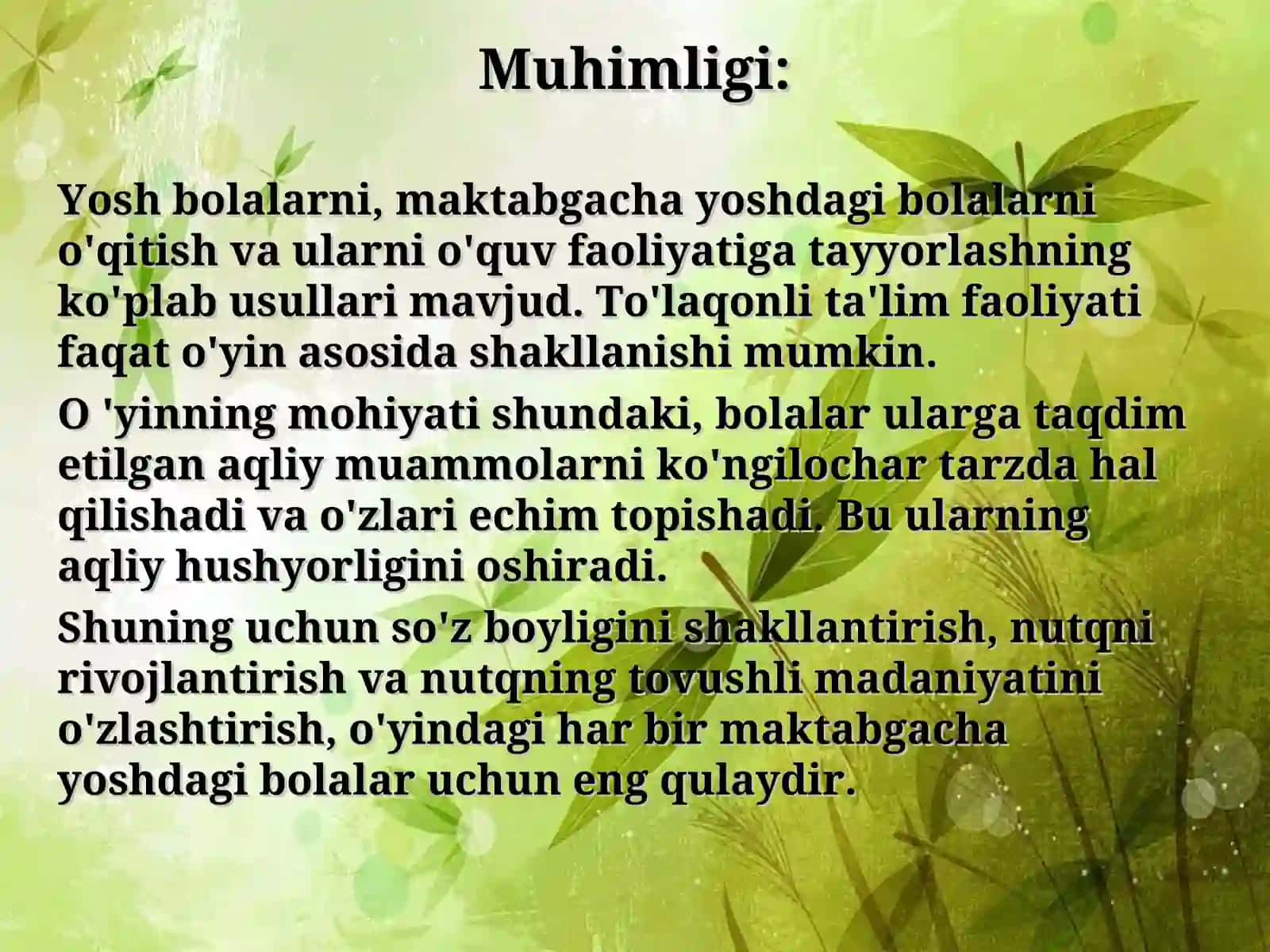 O'yinlar orqali bolalar nutqini rivojlantirish 3