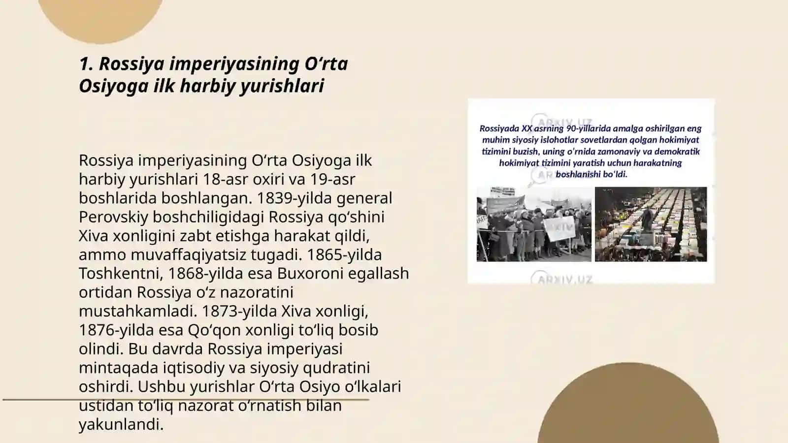 Rossiya imperiyasining Oʻrta Osiyoga harbiy yurishlari 3