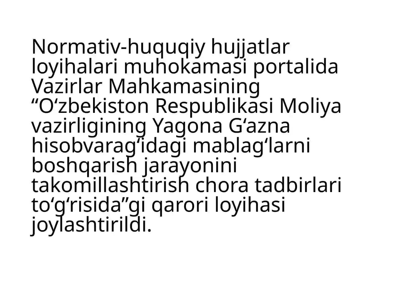 G'aznachilikni Yagona hisobvarag'ini yuritish 3
