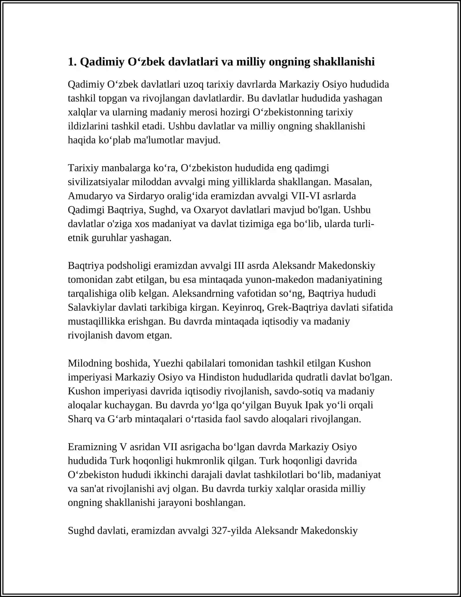 O'ZBEKISTONDA MUSTAQILLIK G'OYALARINING TARIXIY ASOSLARI 3