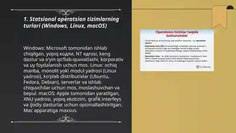 Statsional va mobil operatsion tizim turlari 3
