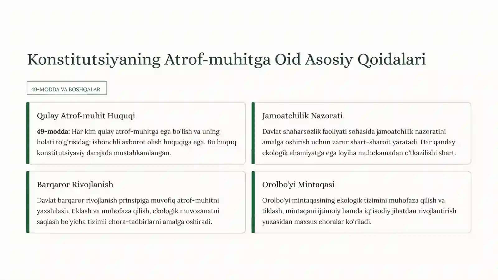 O'zbekiston Respublikasi Konstitutsiyasi va Atrof-muhitniMuhofazaQilish 3