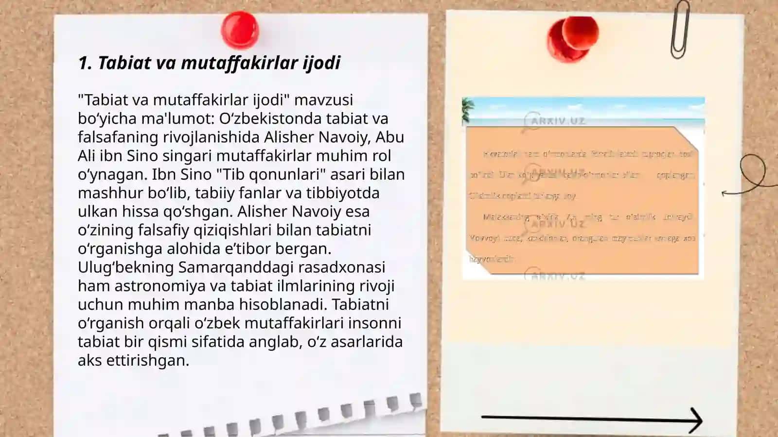 Tabiat bilan tanishtirishda mutaffakirlar merosidan foydalanish 3