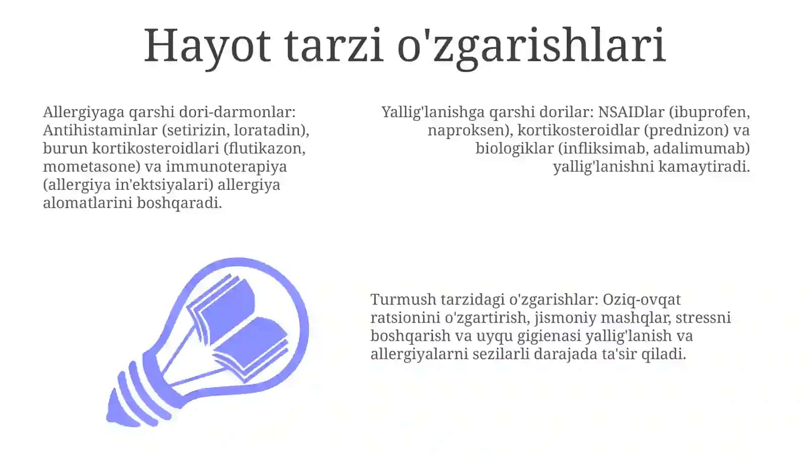 Allergiyaga Qarshi Dori-darmonlar: Turlari va Mexanizmlari 3