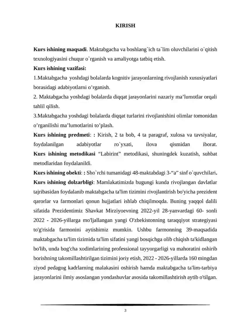 Maktabgacha va boshlang`ich ta`lim oluvchilarini o`qitish texnologiyasi 3