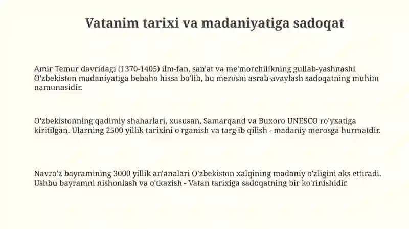 Vatanim tarixi va madaniyatiga sadoqat 3