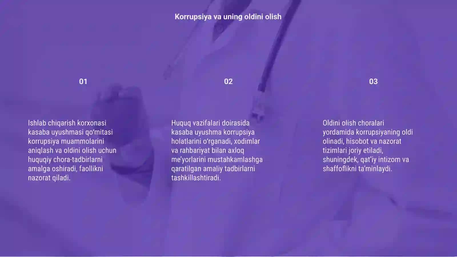 Ishlab chiqarish korxonasi kasaba uyushmasi qoʻmitasini huquq vazifalari 3