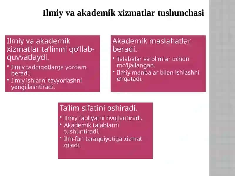Ilmiy va akademik xizmatlar 3