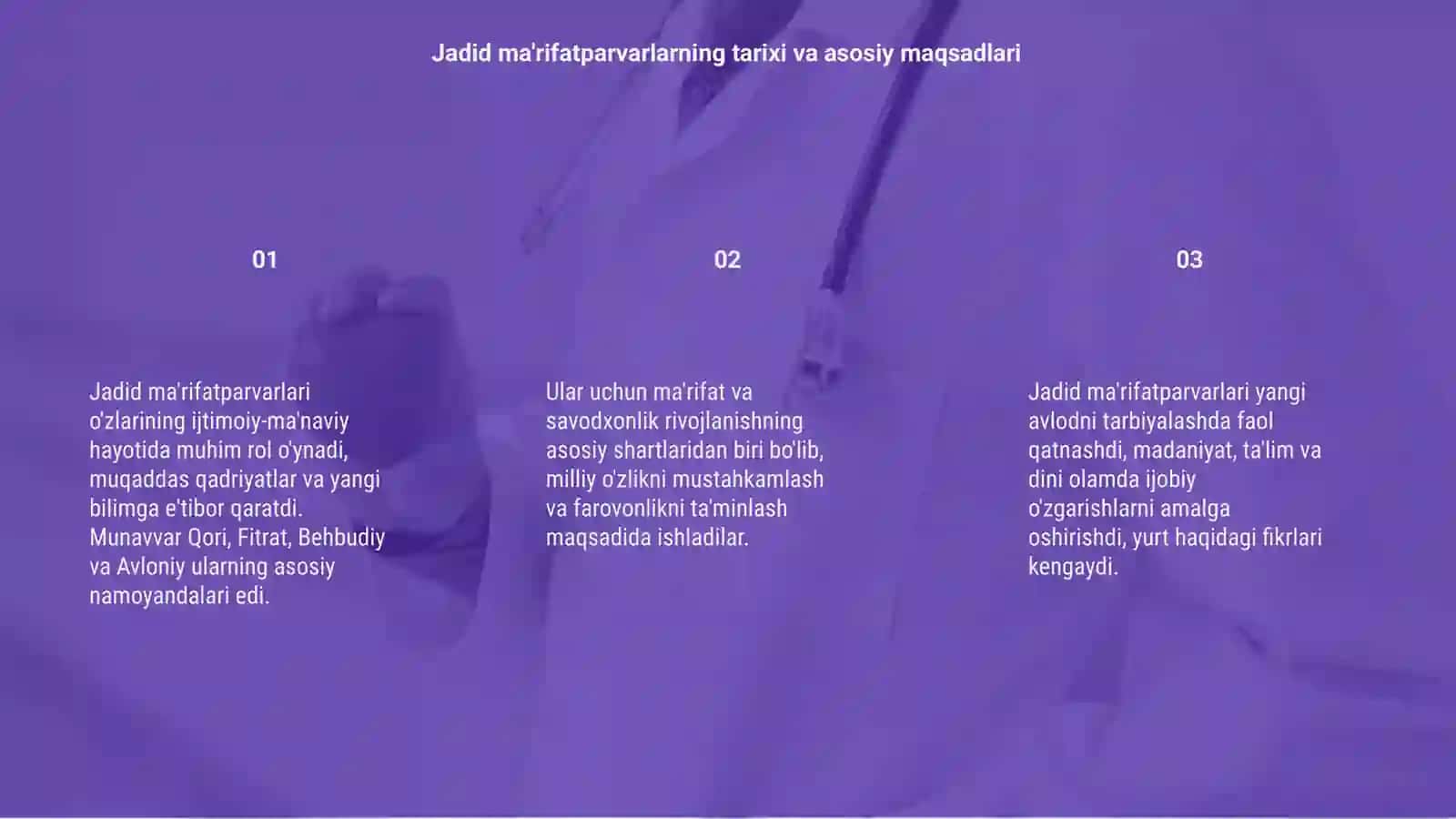 Jadid ma'rifatparvarlarning ŏlka ijtimoiy-ma'naviy hayotida tutgan ŏrni 3