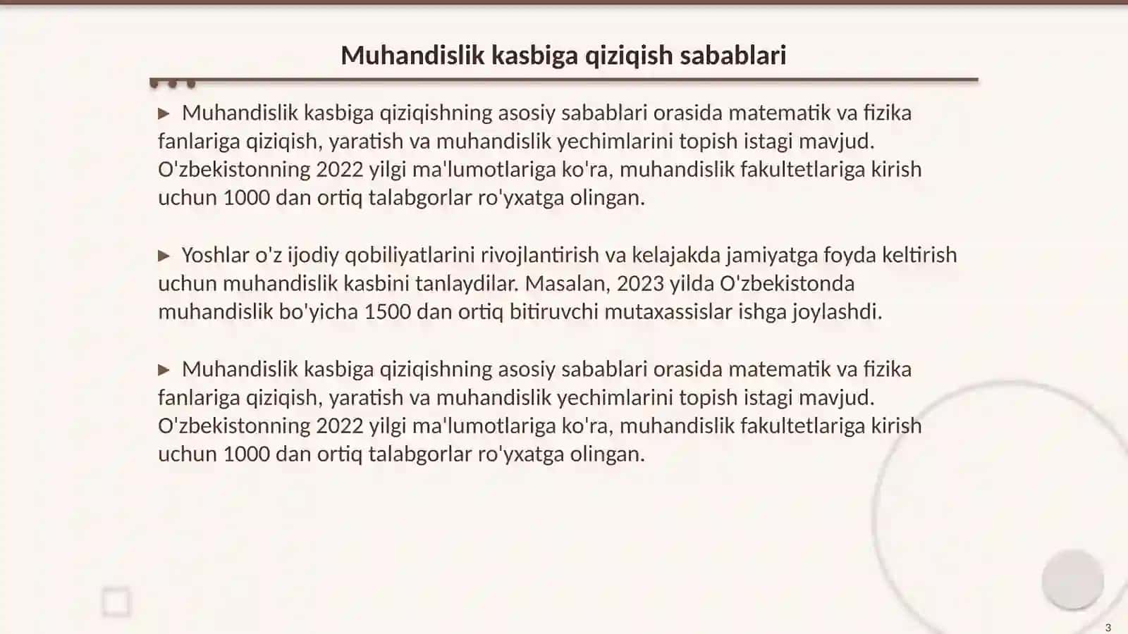Muhandislik kasbini tanlash motivlari 3