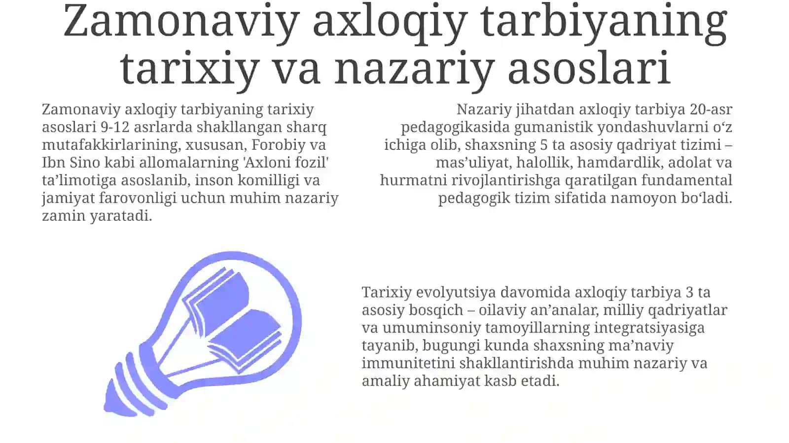 Zamonaviy axloqiy tarbiyaning yutuqlari va kamchiliklari 3