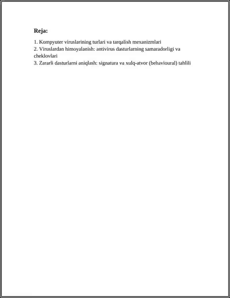 Kompyuter Viruslari va Viruslardan Himoyalanish Usullari 3