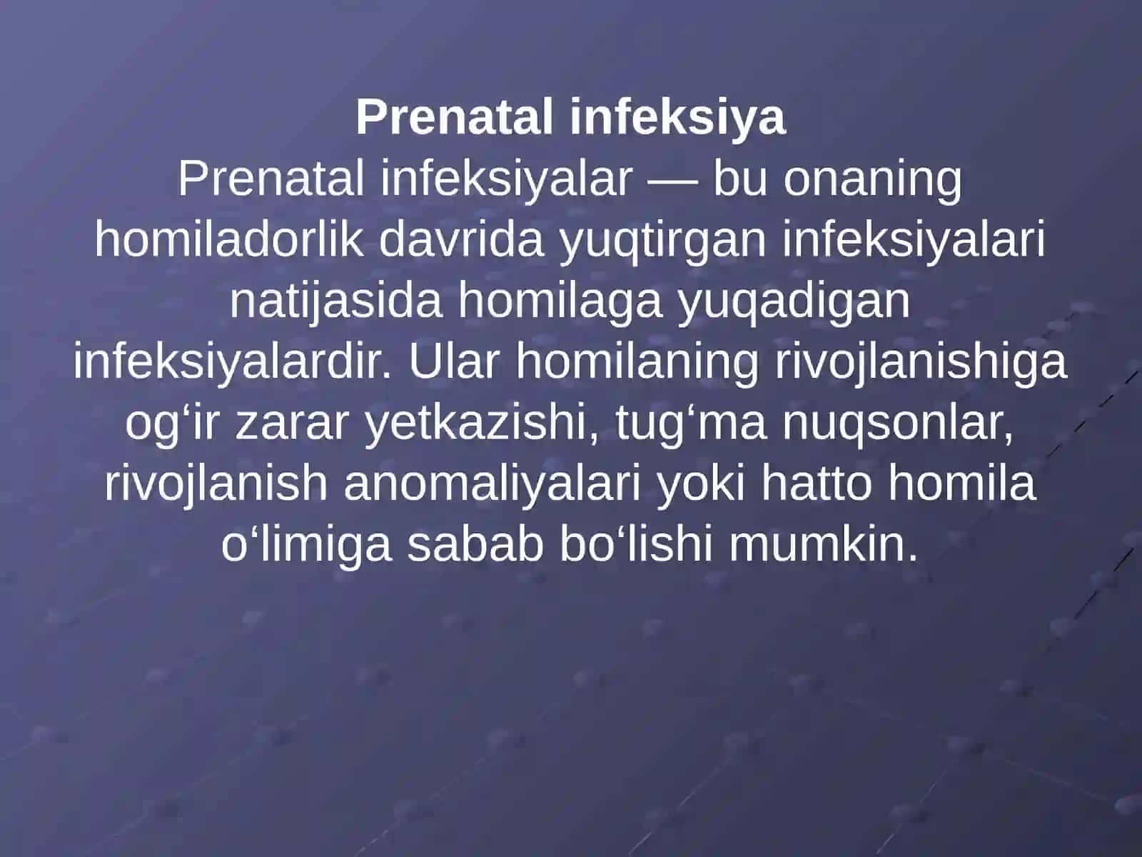 Prenatal infeksiya. sitomegaliya. Toksoplazmoz. Gerpes. Qizilcha, patomorfologiyasi. 3