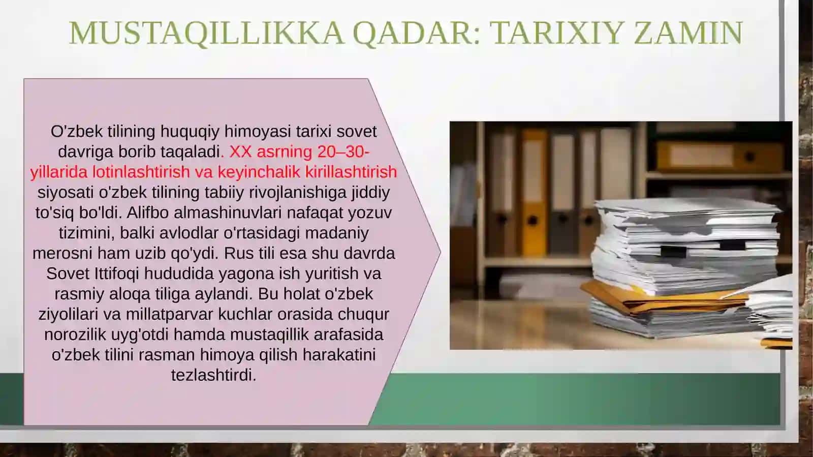 davlat tilini rivojlantirish yoʻlida qabul qilingan qonunlar 3
