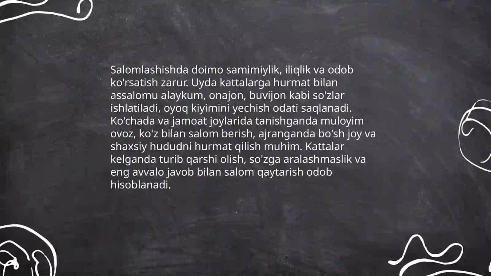 Kundalik odob axloq qoidalari oilada kochada va jamoat joylarida 3