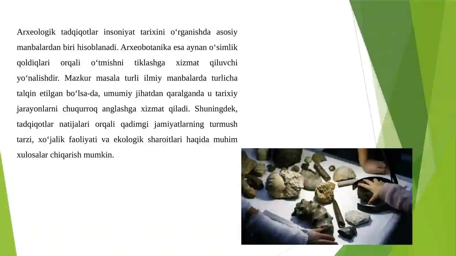 ARXEOLOGIK TADQIQOTLARDA ARXEOBOTANIKA 3