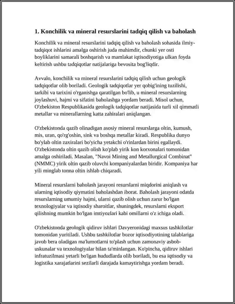 GEOLOGIA SOHASINI RIVOJLANTIRISH BO'YICHA DAVLAT DASTURLARI 3