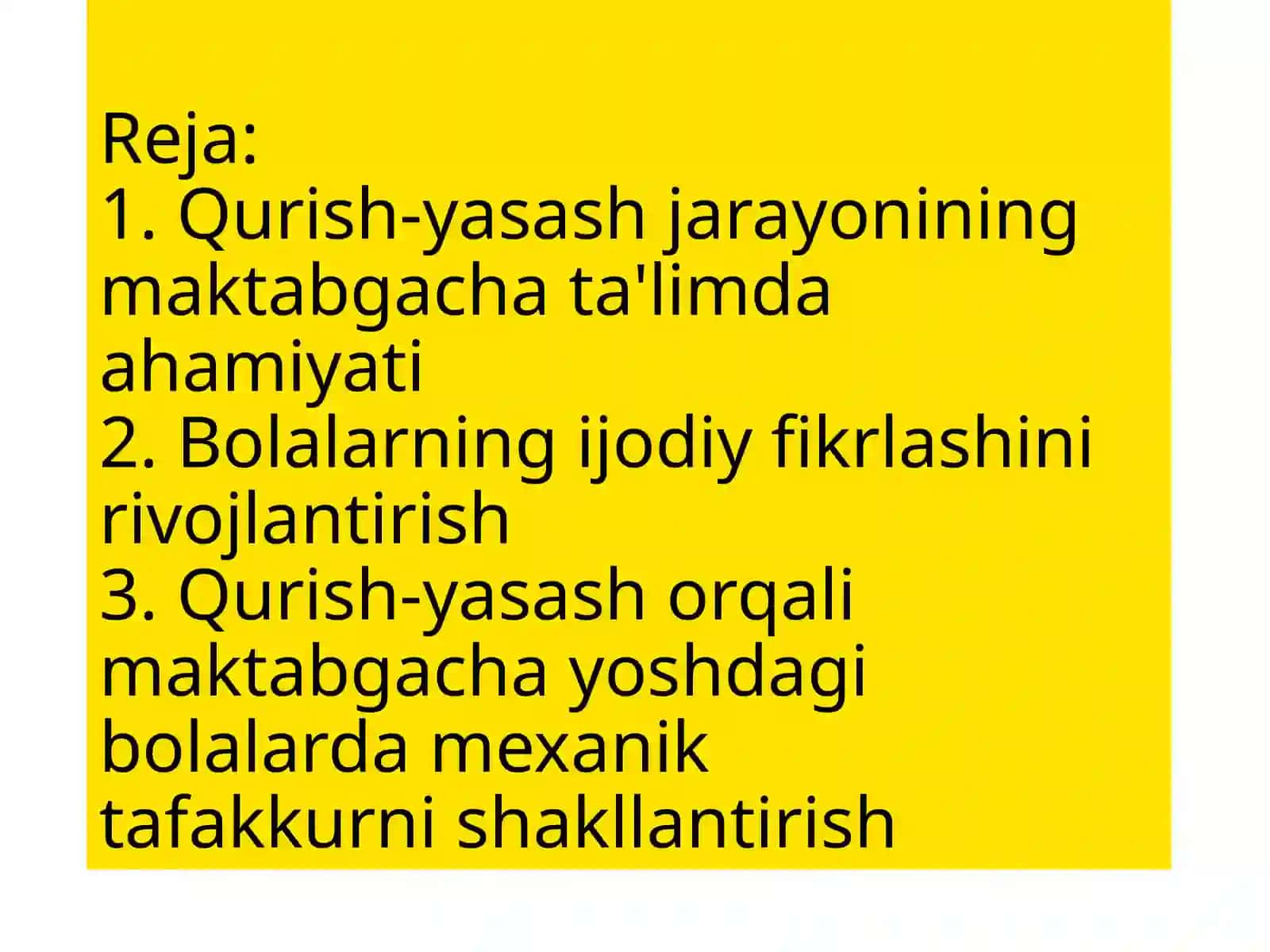 Maktabgacha ta'lim tashkilotlarida qurish-yasash 3