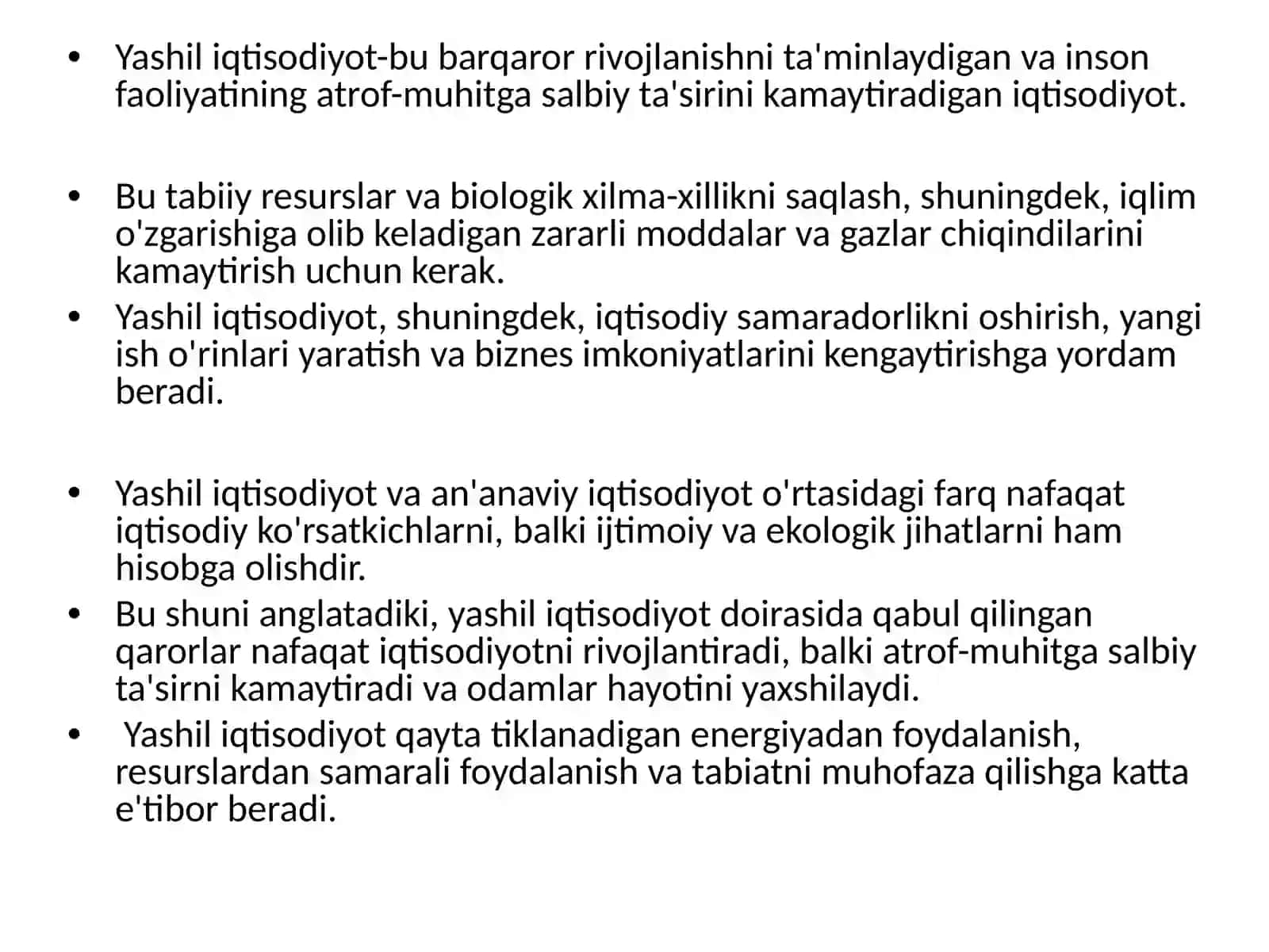 Yashil iqtisodiyotni baholash amaliyoti va ko'rsatkichlari 3
