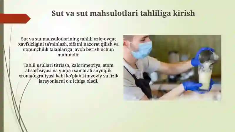 Sut va sut mahsulotlari tahlili 3