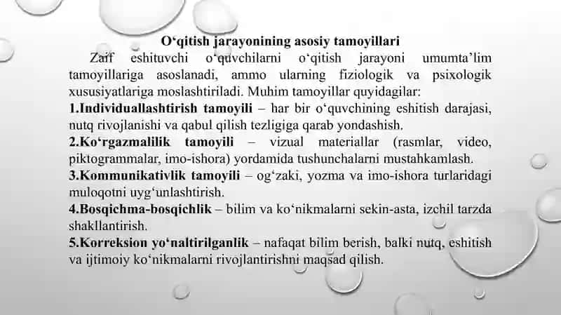 Zaif eshituvchi o‘quvchilarni o‘qitish jarayonining mohiyati 3