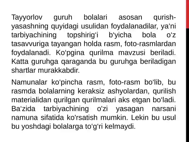 MAKTABGACHA TA`LIM TIZIMIDA QURISH-YASASH 3