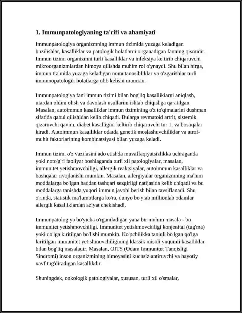 IMMUNPATOLOGIYA UNING OʼSMA HUJAYRALARI KELIB CHIQISHIDAGI AHAMIYATI 3