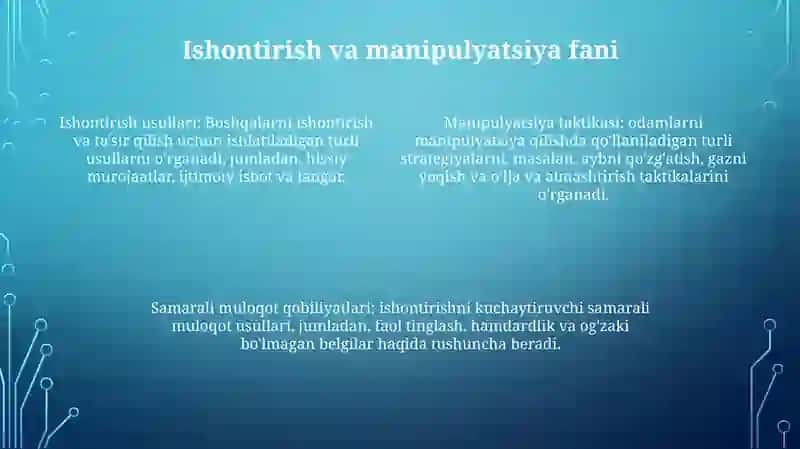 Insoniy Muomala Va Muloqotning Psixologik Vositalari. Samarali TaʼSir Psixologiyasi 3