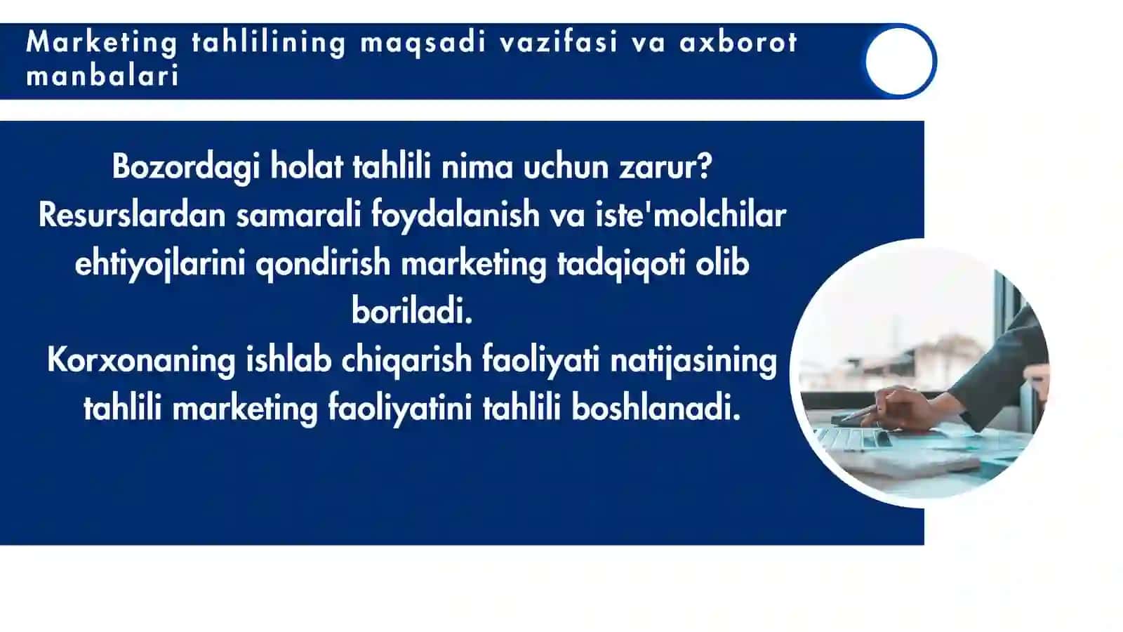XO'JALIK YURITUVCHI SUBYEKTLARNING MARKETING FAOLIYATIDA TAHLILI 3